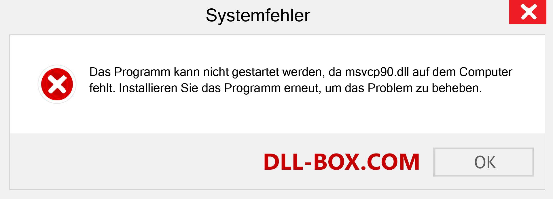 msvcp90.dll-Datei fehlt?. Download für Windows 7, 8, 10 - Fix msvcp90 dll Missing Error unter Windows, Fotos, Bildern